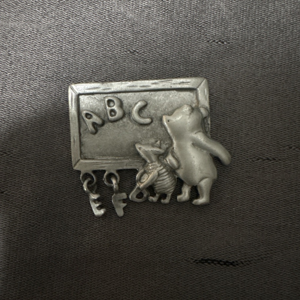 Disney Silver Brooch with Winnie the Pooh and Piglet